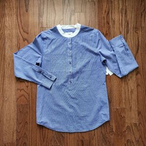 Equipment Femme Mandarin Collar Women's Small Popover Blouse NEW